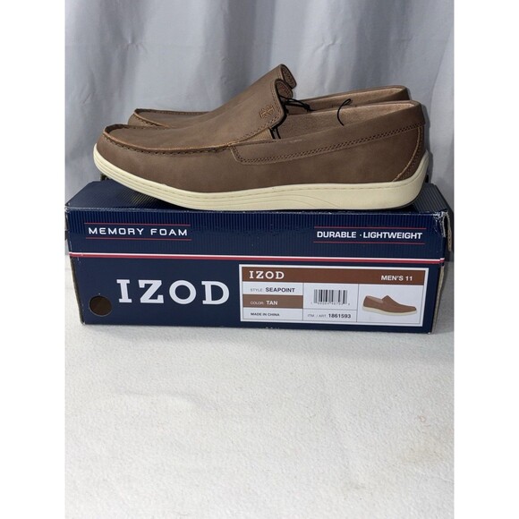 IZOD Seapoint Slip On Shoes Men’s 11 Tan Memory Foam Lightweight Loafer main image 10